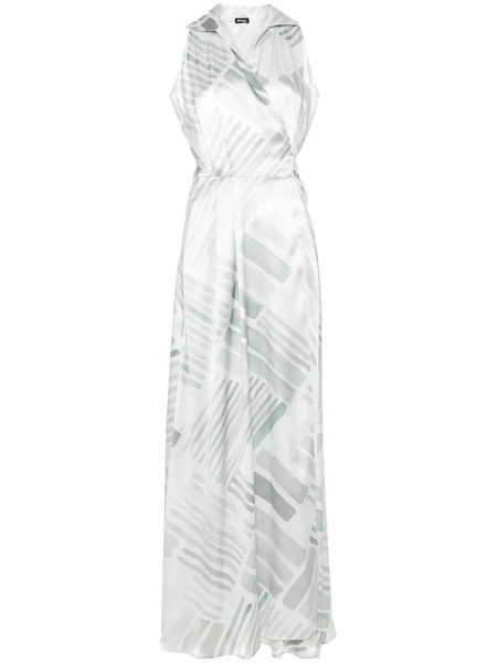  Kiton Abstract-print Maxi Dress - Grey 