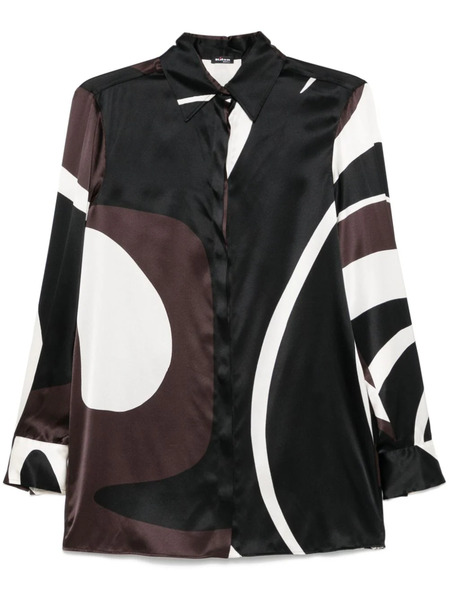  Kiton Abstract-print Shirt - Brown 