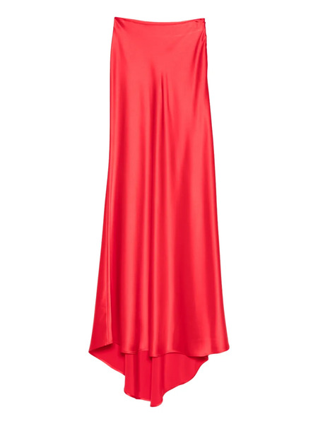  Kiton Asymmetric Maxi Skirt - Red 