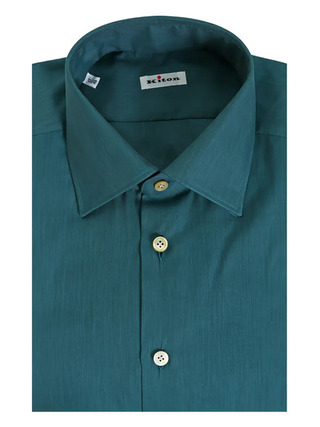  Kiton Button Cotton Shirt - Green 