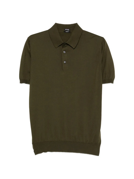  Kiton Button Short-sleeve Polo Shirt - Green 