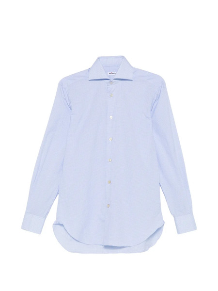  Kiton Button-up Checked Shirt - Blue 