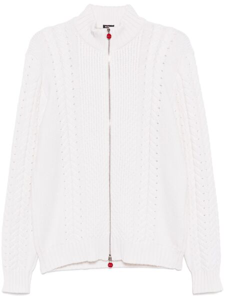  Kiton Cable-knit Cashmere Cardigan - Neutrals 