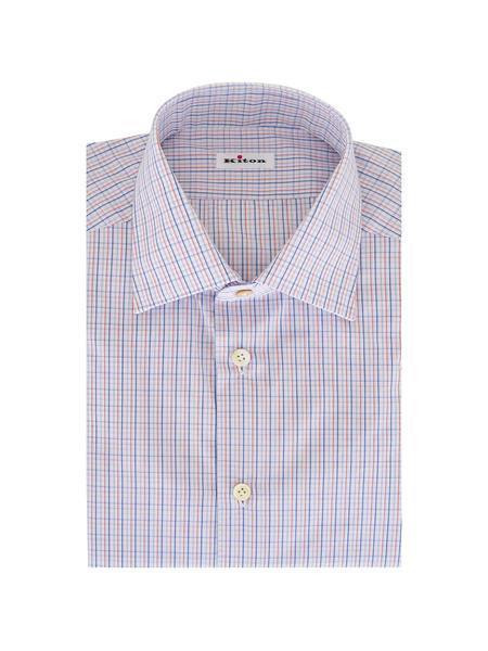  Kiton Check Shirt - White 
