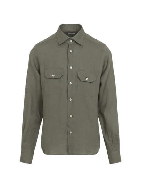  Kiton Chest-pocket Shirt - Green 