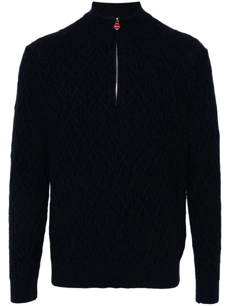  Kiton 3d-knit Sweater - Blue 