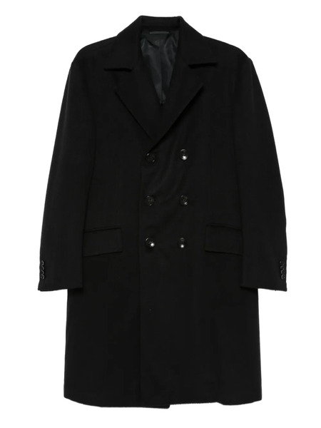  Kiton Double-breasted Cupro Coat - Black 