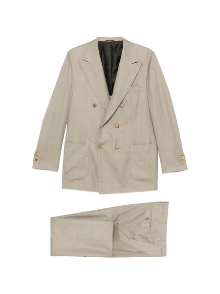  Kiton Double-breasted Suit - Neutrals 