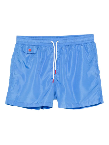  Kiton Drawstring-waist Swim Shorts - Blue 