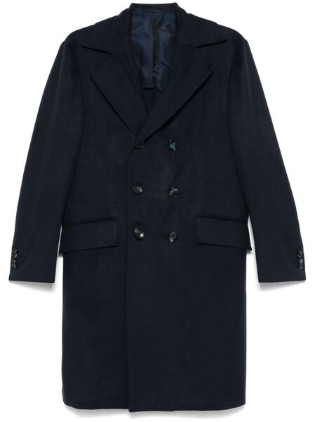  Kiton Felted Coat - Blue 