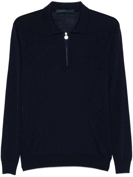  Kiton Fine-knit Polo Shirt - Blue 