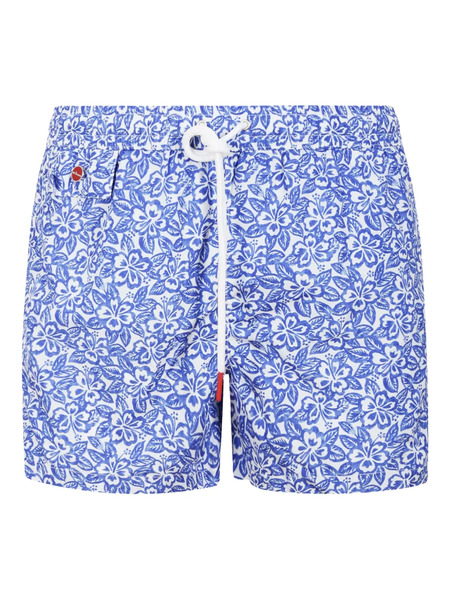  Kiton Floral Swim Shorts - Blue 