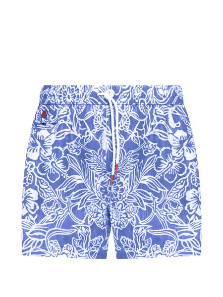  Kiton Floral Swim Shorts - Blue 