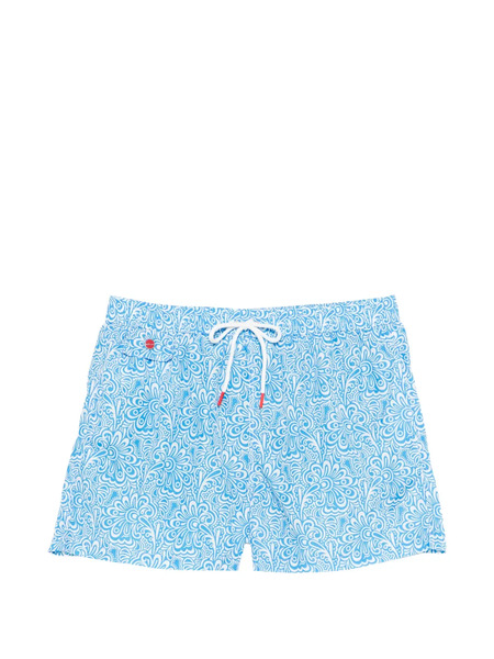  Kiton Floral Swim Shorts - Blue 