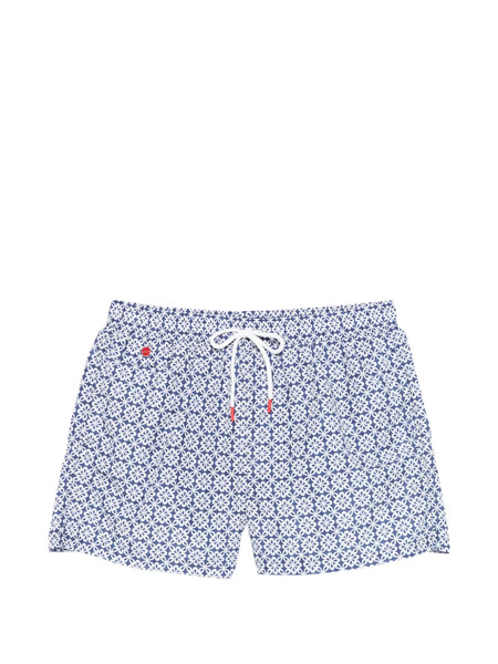  Kiton Floral Swim Shorts - Blue 