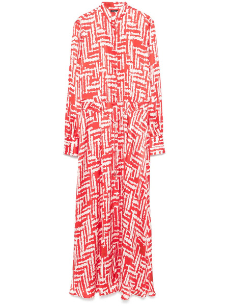  Kiton Geometric-print Maxi Dress - Red 