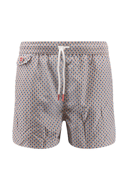  Kiton Geometric-print Swim Shorts - Red 