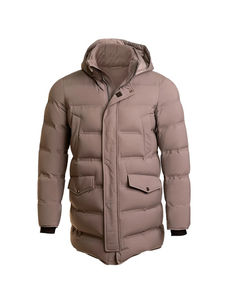  Kiton Hekla Zip Fastening Puffer Coat - Neutrals 