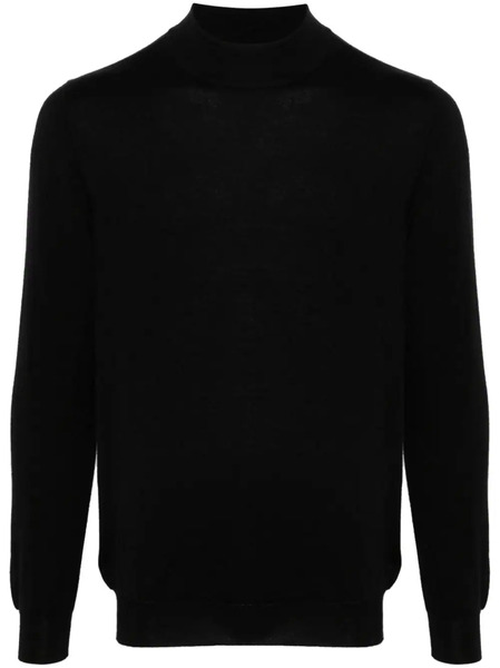  Kiton High-neck Cashmere-silk Jumper - Black 