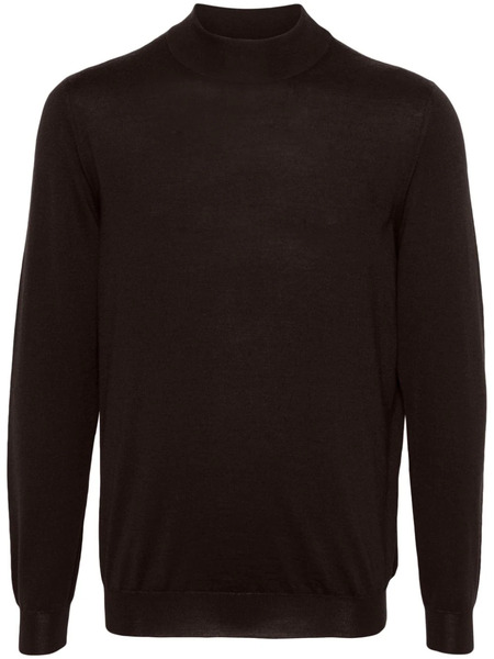  Kiton High-neck Cashmere-silk Jumper - Brown 