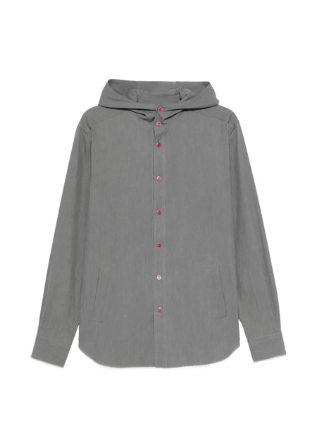  Kiton Hooded Buttoned Shirt - Grey 
