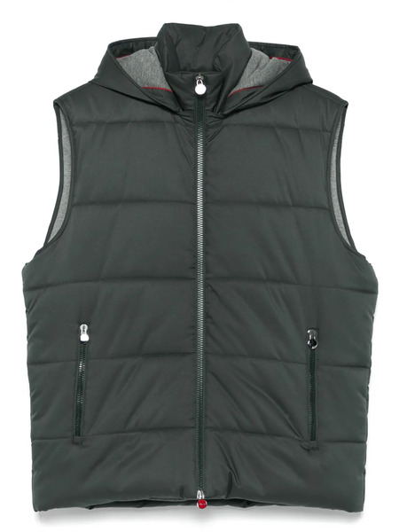  Kiton Hooded Gilet - Green 