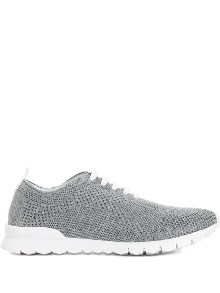  Kiton Knitted Lace-up Sneakers - Grey 
