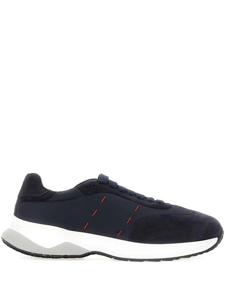  Kiton Lace-up Suede Sneakers - Blue 