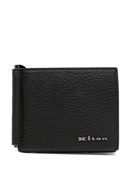  Kiton Leather Cardholder - Black 