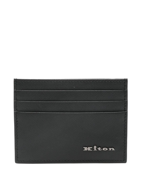  Kiton Leather Cardholder - Black 