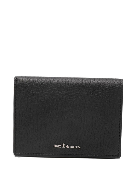 Kiton Leather Cardholder - Black 