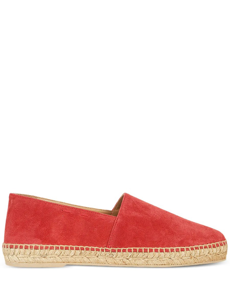  Kiton Leather Espadrilles - Red 