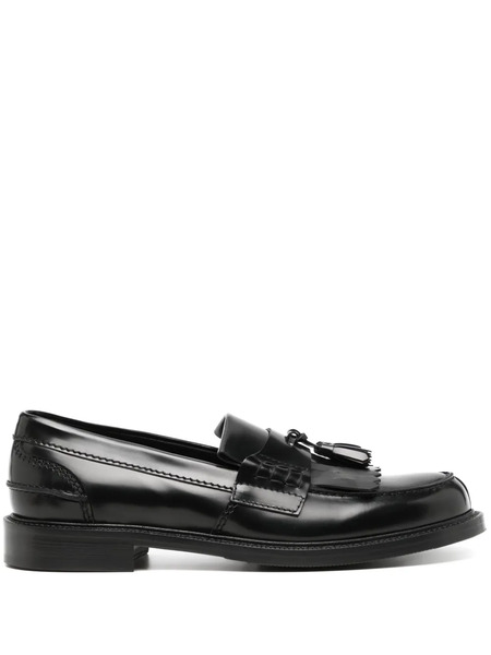  Kiton Leather Loafers - Black 