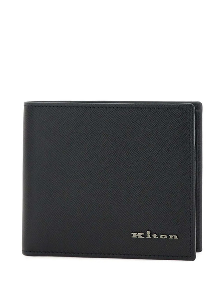  Kiton Leather Wallet - Black 