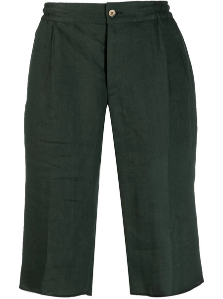  Kiton Linen Bermuda Shorts - Green 
