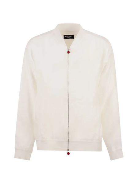 Kiton Linen Bomber Jacket - Neutrals 