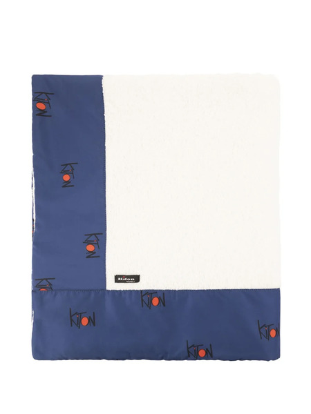  Kiton Logo-border Beach Towel - White 