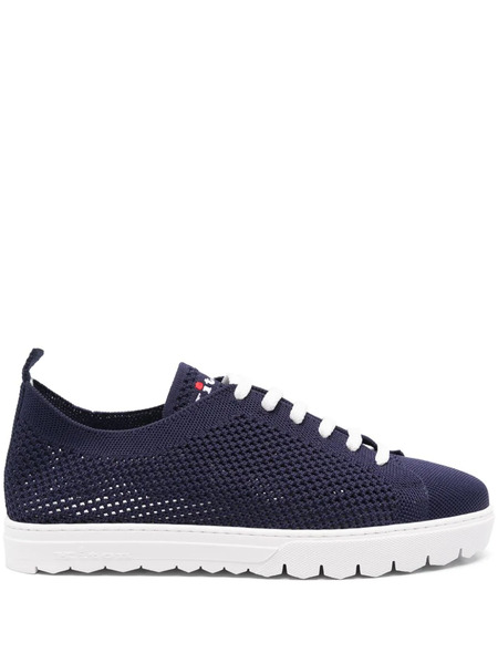  Kiton Logo-embroidered Knitted Sneakers - Blue 