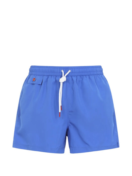  Kiton Logo-embroidered Swim Shorts - Blue 