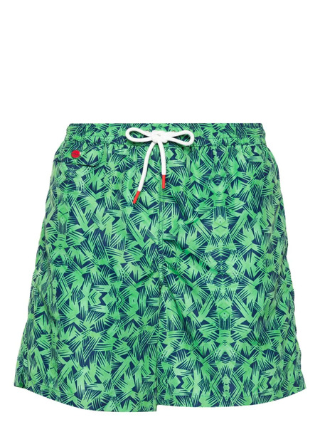  Kiton Logo-embroidered Swim Shorts - Green 