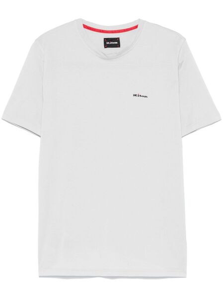  Kiton Logo-embroidered T-shirt - Grey 