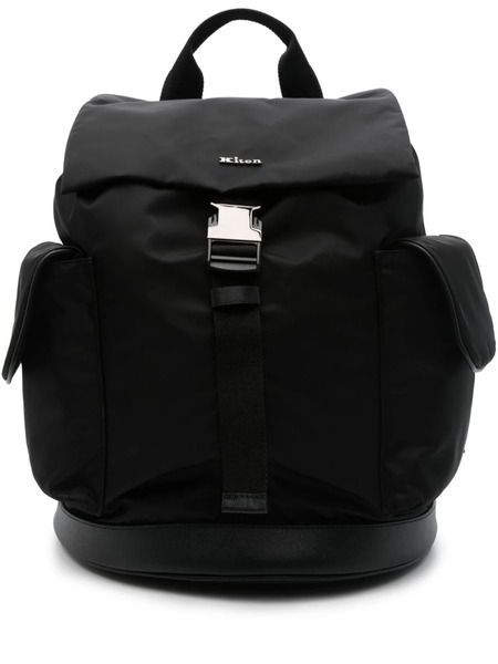  Kiton Logo-lettering Backpack - Black 
