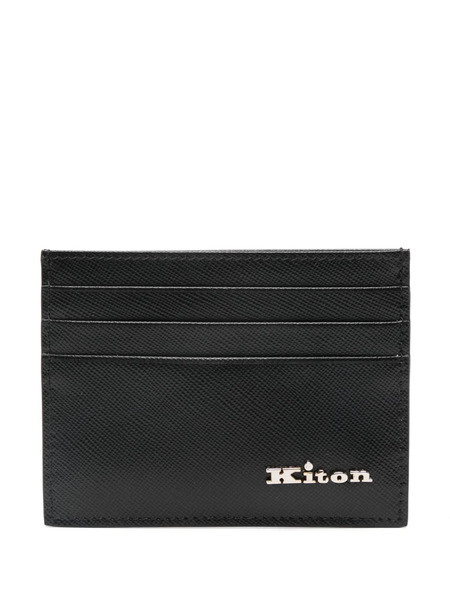  Kiton Logo-lettering Card Holder - Black 