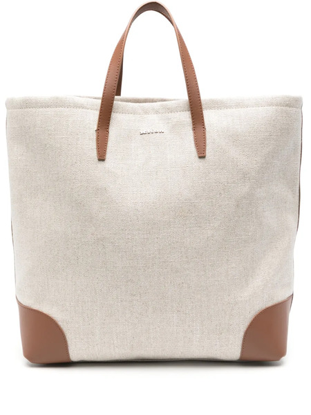  Kiton Logo-lettering Tote Bag - Neutrals 