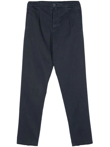 Kiton Logo-patch Chinos - Blue 