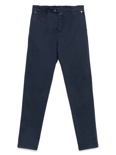  Kiton Logo-patch Chinos - Blue 