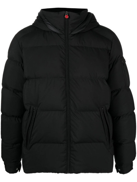  Kiton Logo-patch Quilted Hooded Jacket - Black 