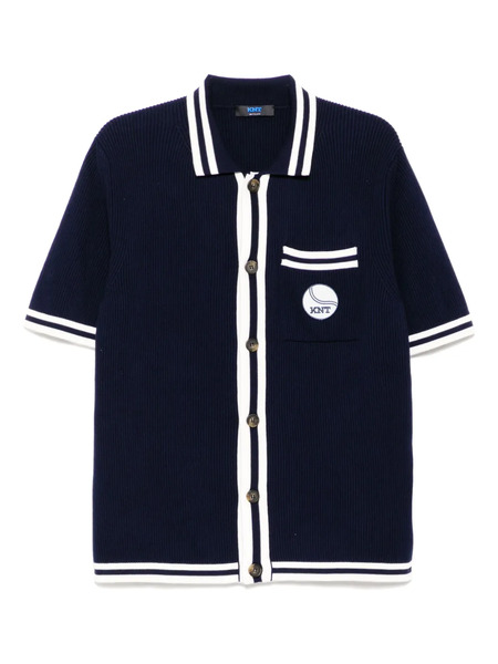  Kiton Logo-patch Shirt - Blue 