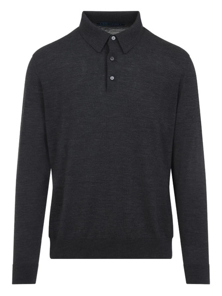  Kiton Long-sleeved Polo Shirt - Grey 