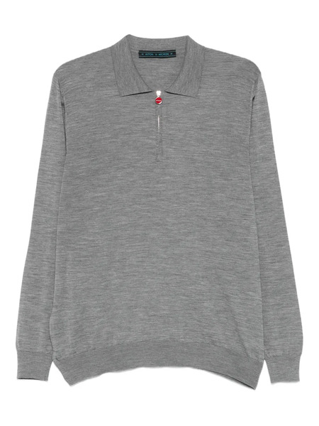  Kiton Mélange-effect Polo Shirt - Grey 